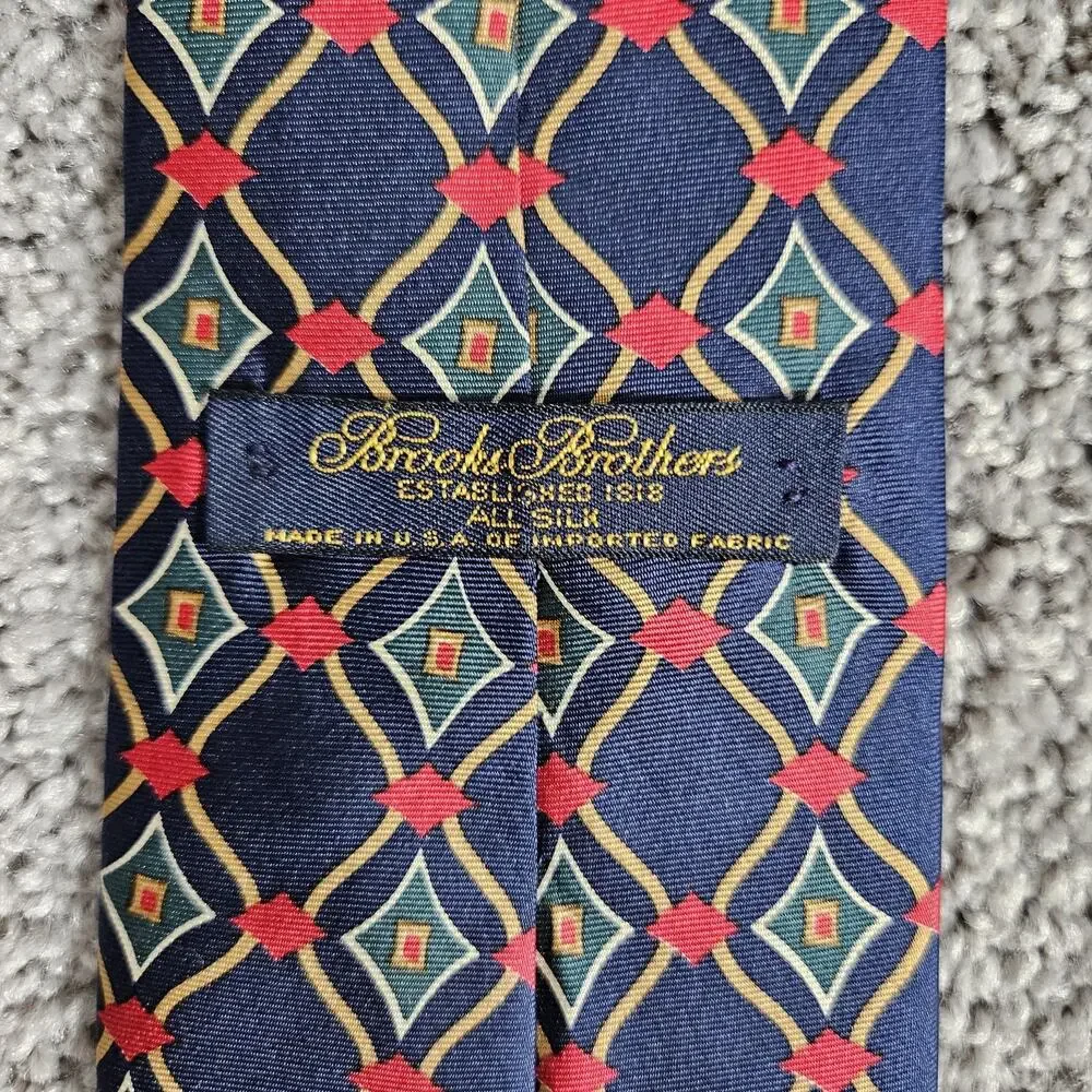 Vtg Brooks Brothers Silk Tie Mens 57